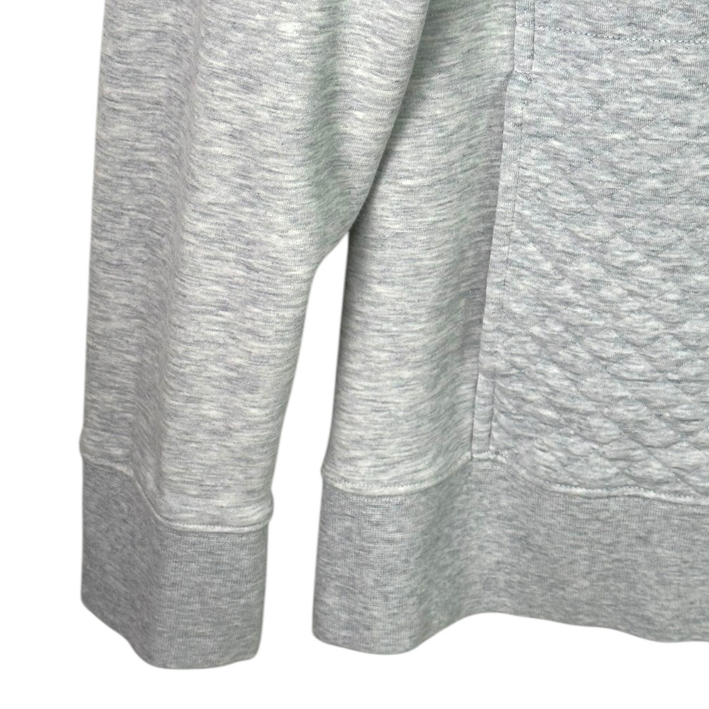 L.L. Bean Women's Quilted Quarter Zip Pullover Sweatshirt Gray Size Small - Picture 3 of 13